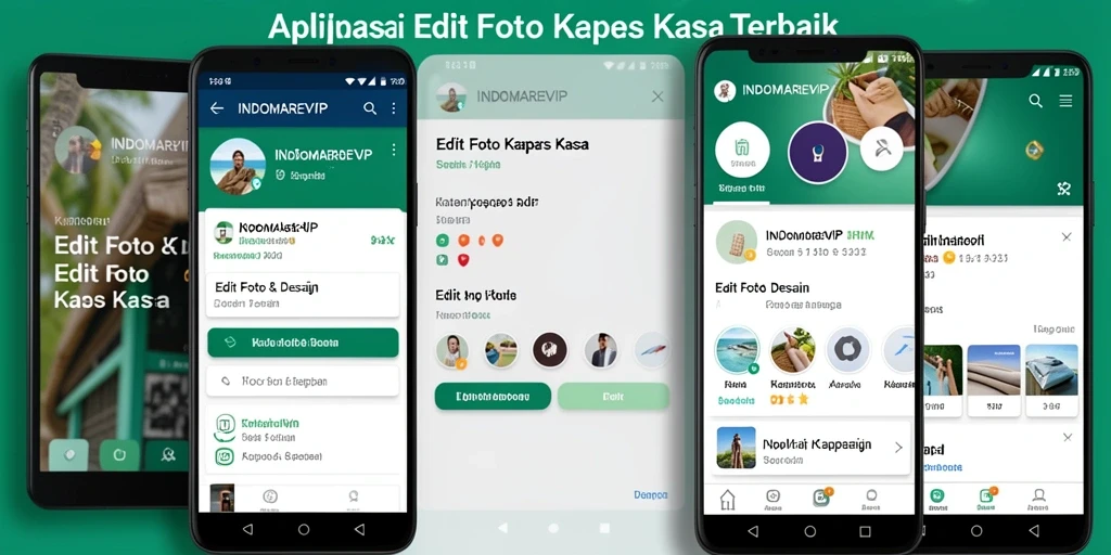 Antarmuka intuitif INDOMAREVIP saat mengedit foto kertas kaca.