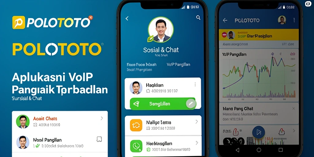 Tampilan antarmuka aplikasi POLOTOTO untuk VoIP Panggilan yang intuitif.