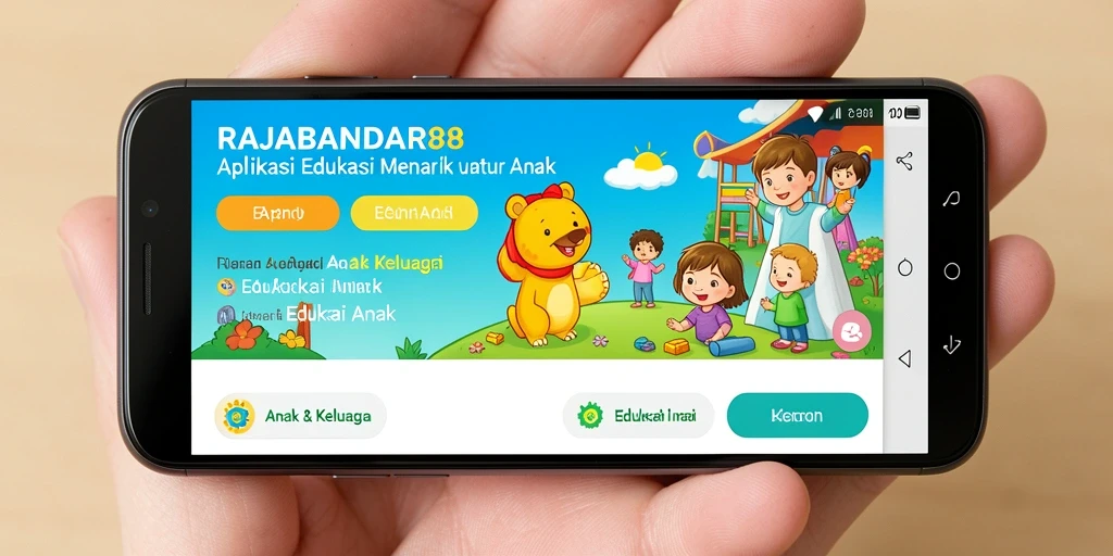 Antarmuka interaktif RAJABANDAR88 untuk pembelajaran anak.