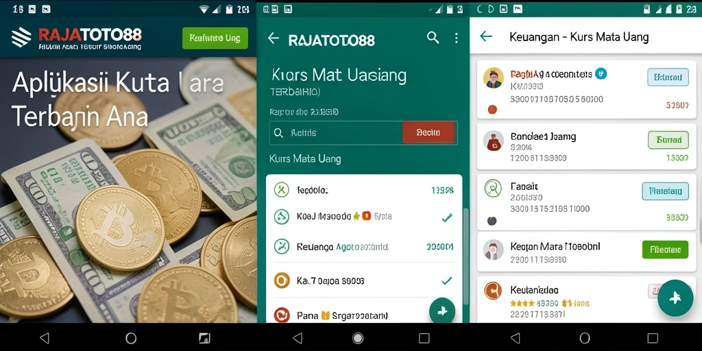 Tampilan antarmuka aplikasi RAJATOTO88 yang modern dan informatif.